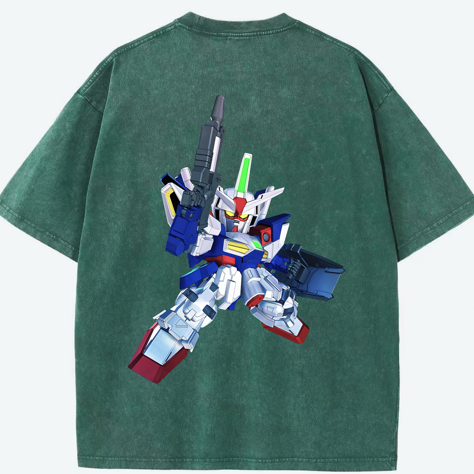 （画像用） 機動戦士ガンダム Mobile Suit Gundam 綿100% ヴィンテージ風 半袖Tシャツ（背面プリント）